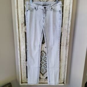 City Streets Junior Skinny Leg Denim Jeans in Gray Washed